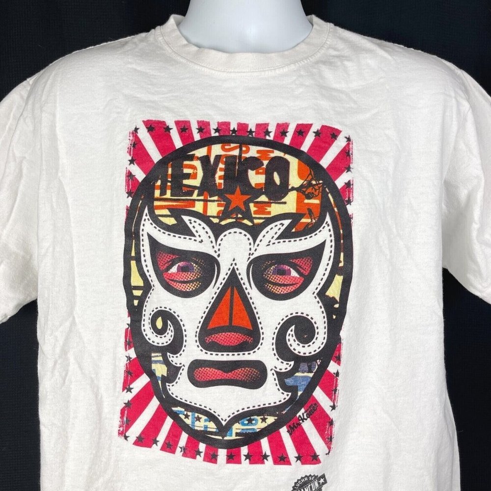 Lucha Libre Cancun Mr Kone Masked Wrestler L T-Shirt Large Mens Luchadore Mexico